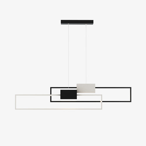 Lustre design LED avec lampes rectangulaires en métal Artemisa