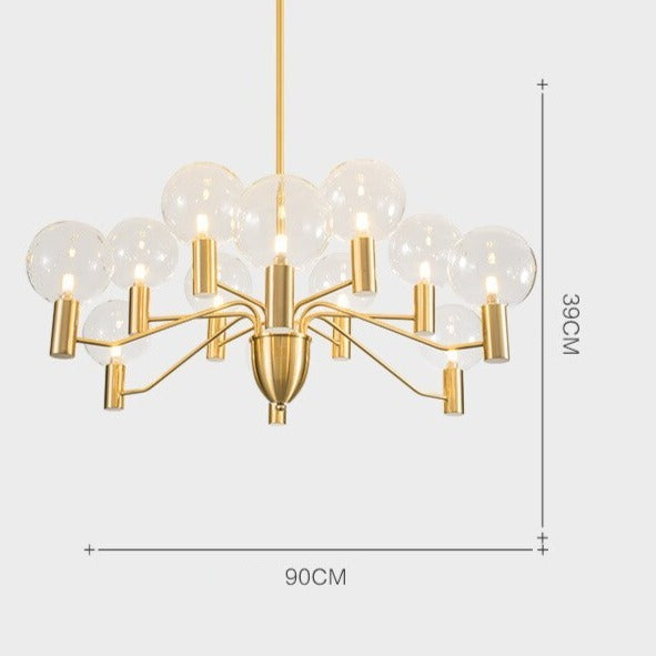 Criss modern LED spider chandelier in gold metal
