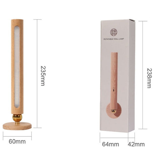 Applique murale moderne en bois rotatif 360° Unix - vue 9 sur 8