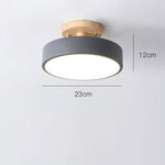 Celio modern wood and metal coloured LED ceiling light