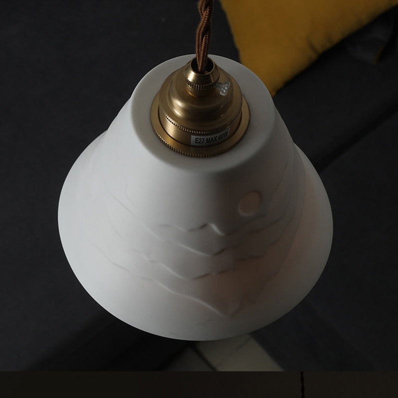 pendant light retro with lampshade ceramic Mellia