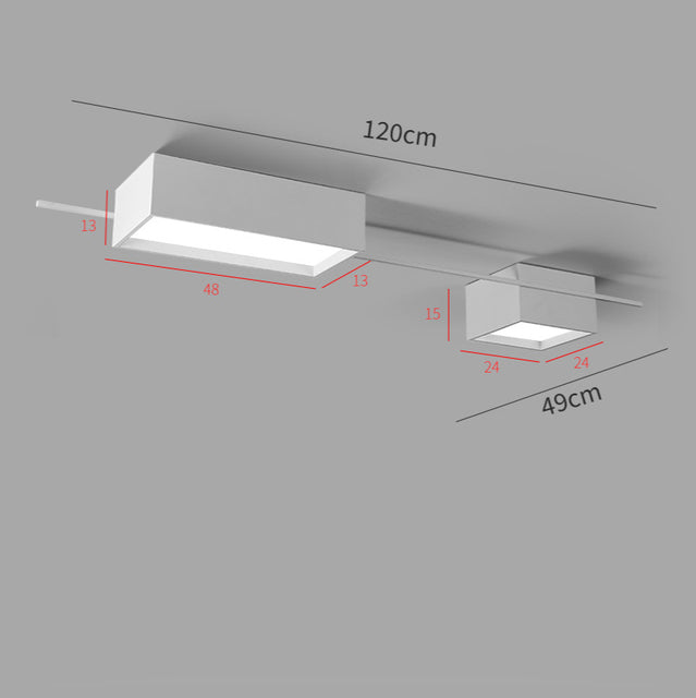 Plafonnier design LED industriel géométrique Alani