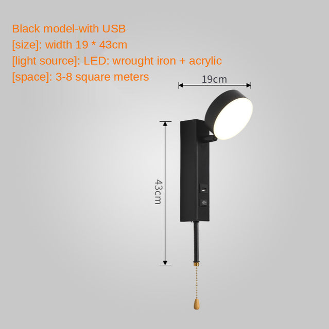 Lámpara de pared design LED con soporte rectangular Samia