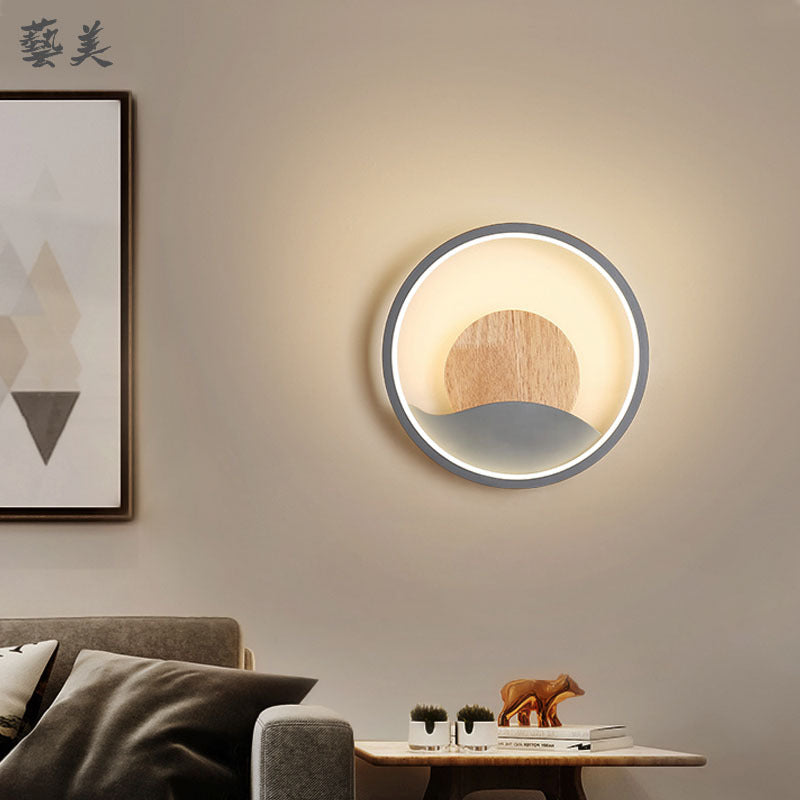 wall lamp round LED design wall lamp with Globe light ring