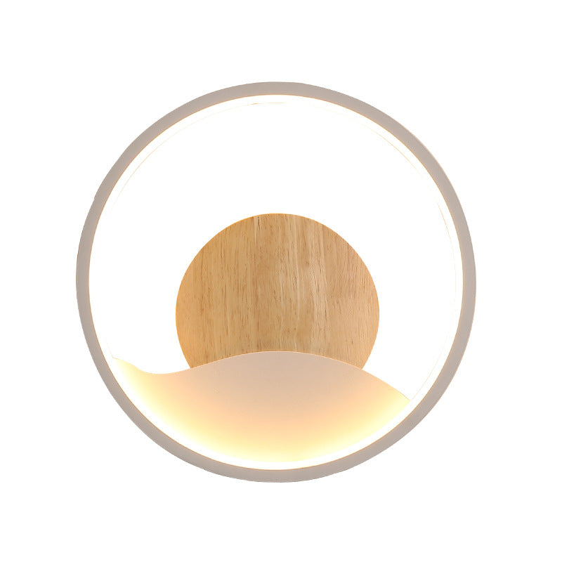 Applique murale design LED ronde avec anneau lumineux Globe