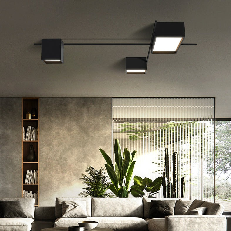 Alani industrial geometric LED ceiling lamp