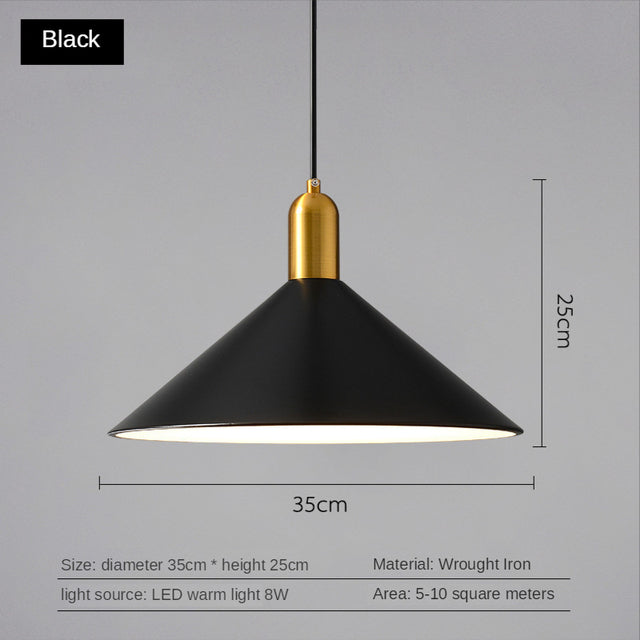 pendant light modern LED with lampshade flat Sidonia