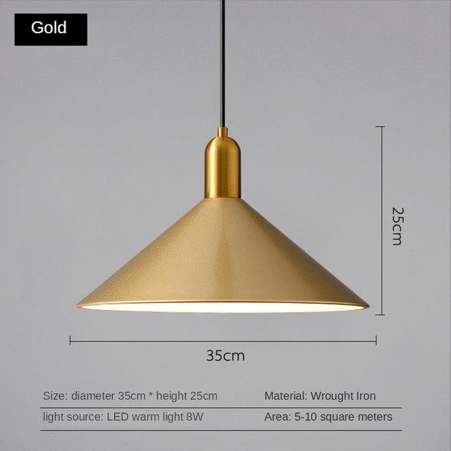 pendant light modern LED with lampshade flat Sidonia