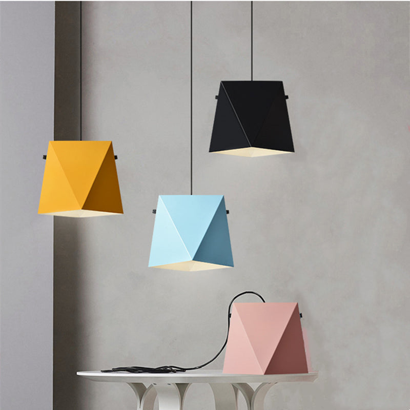 pendant light LED design with lampshade colored metal Alana