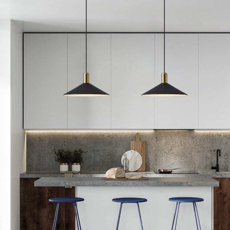Suspension moderne LED avec abat-jour plat Sidonia - vue 2 sur 14