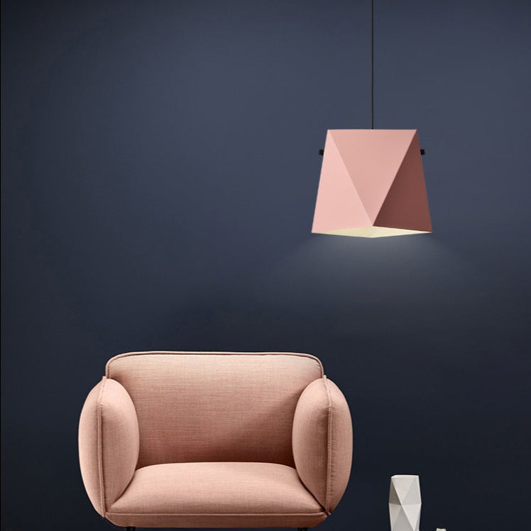 pendant light LED design with lampshade colored metal Alana