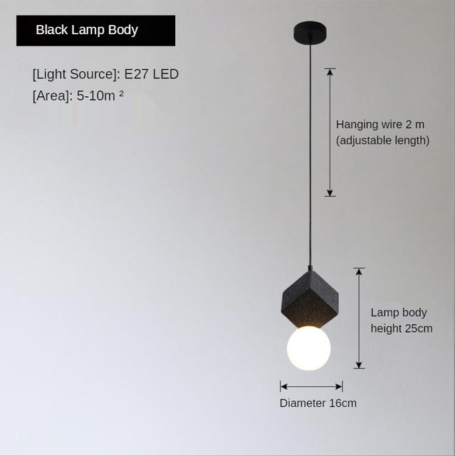 Lámpara de suspensión moderno bloque de resina LED Wayne