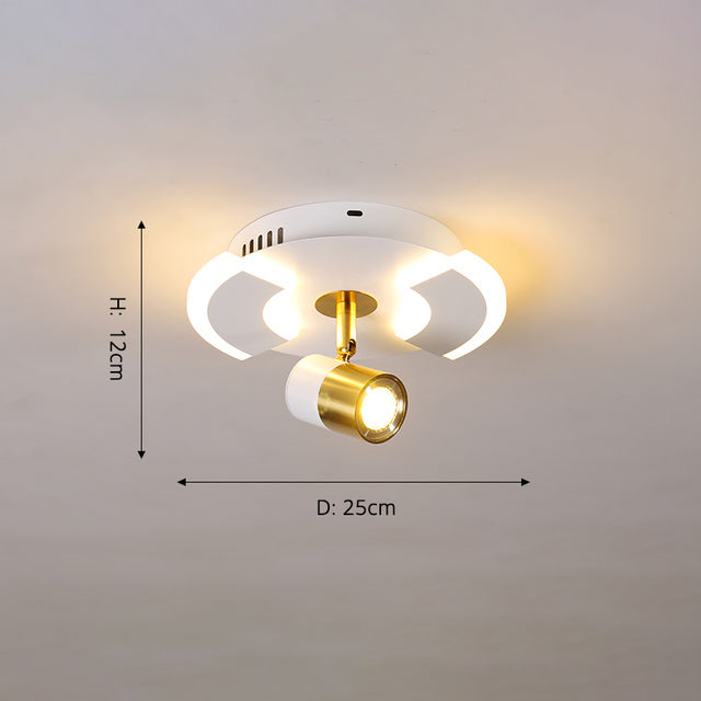 LED ceiling lamp with round metal base Abby