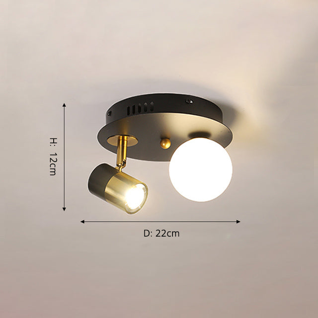 LED ceiling lamp with round metal base Abby