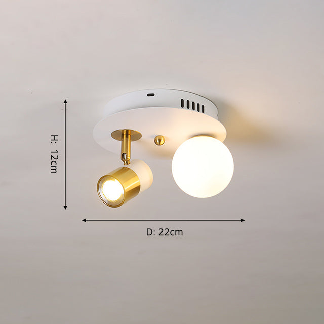 LED ceiling lamp with round metal base Abby