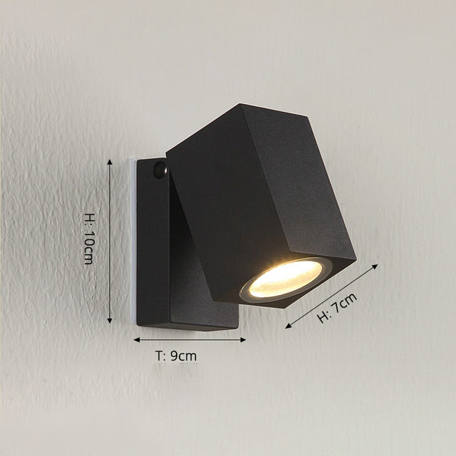 Lámpara de pared con forma geométrica en metal negro Mathurin