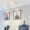 Modern LED ceiling lamp with geometric base and Spotlight Mavir