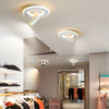 Modern LED ceiling lamp with geometric base and Spotlight Mavir