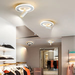 Modern LED ceiling lamp with geometric base and Spotlight Mavir