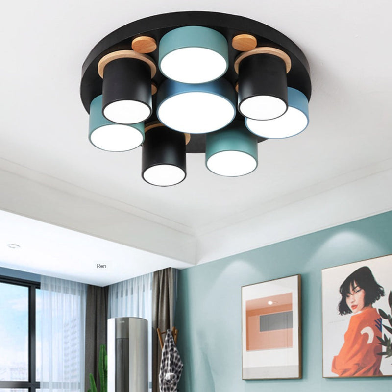 Plafonnier design LED avec plusieurs tubes colorés Orion