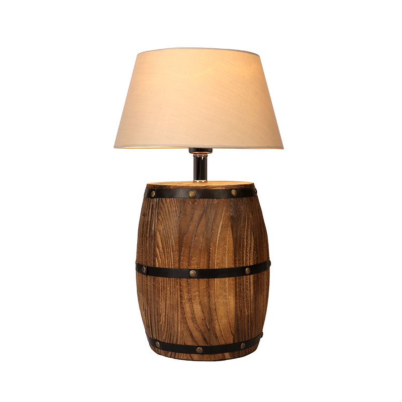 Vintage barrel-shaped bedside lamp Rope