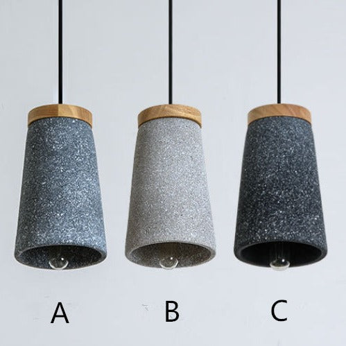 Suspension design LED avec abat-jour en ciment Marta