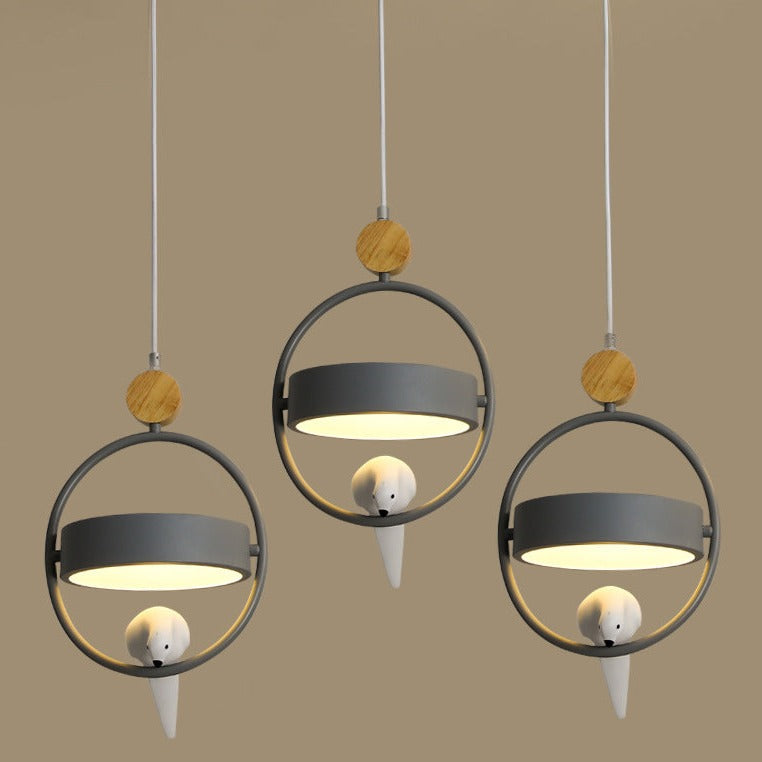 pendant light LED design with small hanging bird Bessie