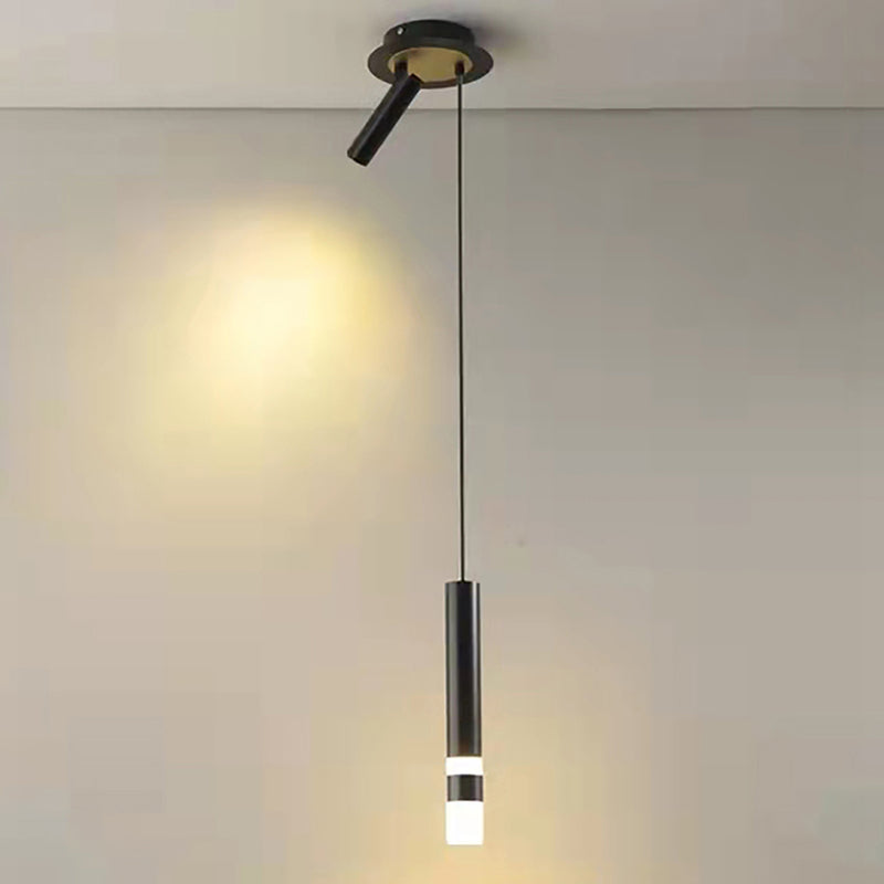 Lámpara de suspensión design Tubo de luz LED dorado o negro Amias