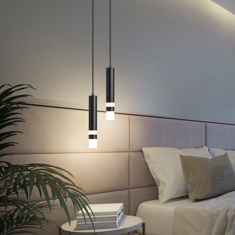 Design chandelier LED tube light gold or black Amias