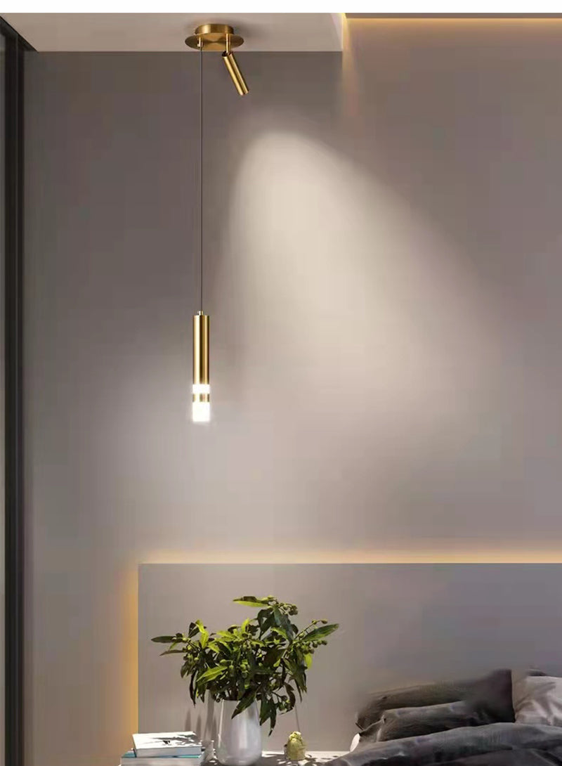 pendant light design LED tube light gold or black Amias