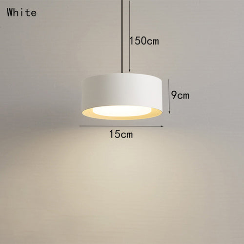 Suspension moderne LED cylindre court et métallique Reese