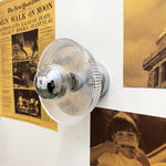wall lamp vintage wall hanging with lampshade circular glass Silas