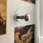 wall lamp vintage wall hanging with lampshade circular glass Silas