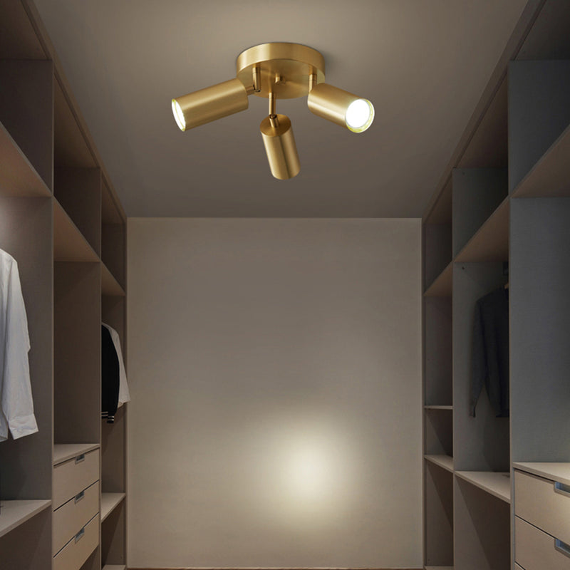 Modern ceiling lamp with multiple Spotlights gold-plated and adjustable Finn