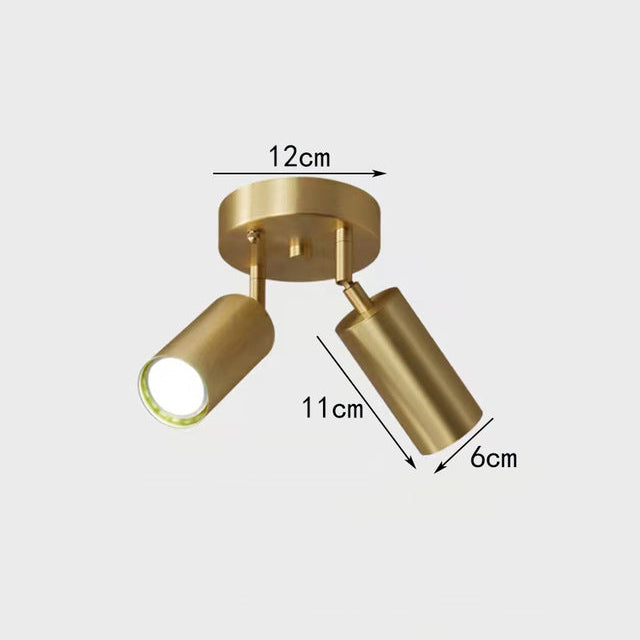 Modern ceiling lamp with multiple Spotlights gold-plated and adjustable Finn