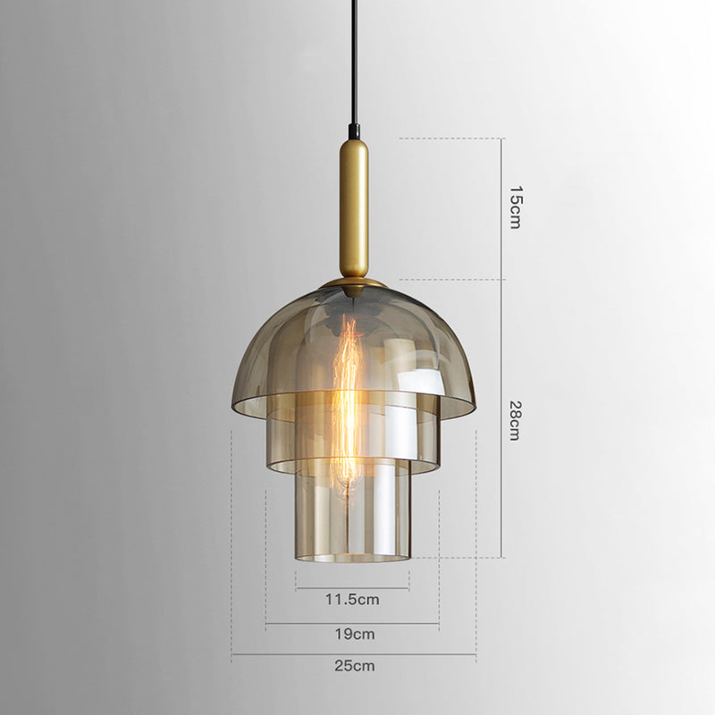 pendant light modern with several Rowan glass domes