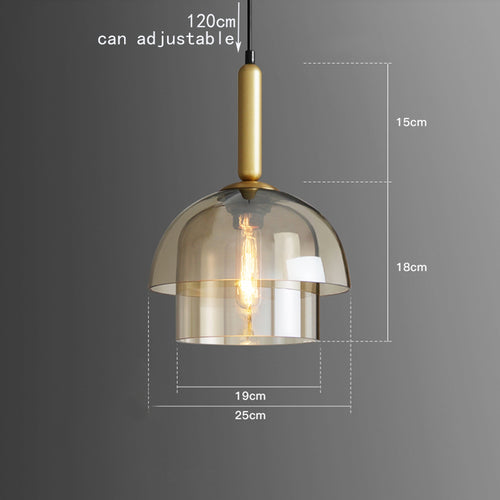 Suspension moderne avec plusieurs dômes en verre Rowan - vue 10 sur 9