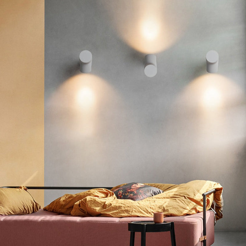 Applique murale design LED cylindrique en métal Zion