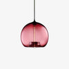 Suspension design à LED avec boule en verre de couleur