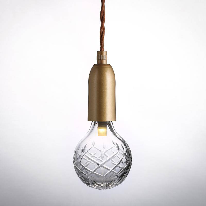 Suspension LED doré Loft Rétro