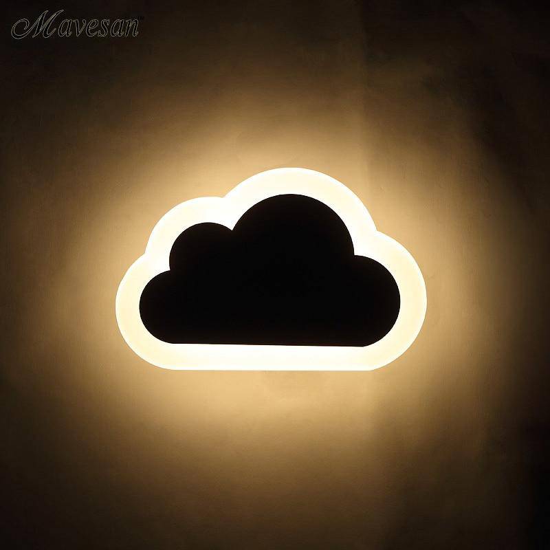 Applique murale LED enfant en forme de nuage