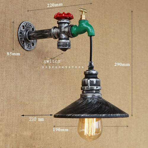 wall lamp vintage wall tap style Karan