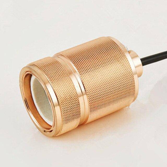 Suspension design LED cylindre doré en métal