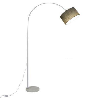 Lampadaire design avec abat-jour en tissu suspendu