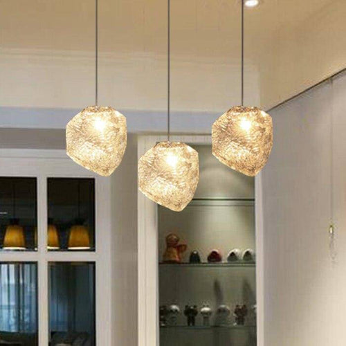 Lámpara de suspensión design Luz LED de cristal de piedra
