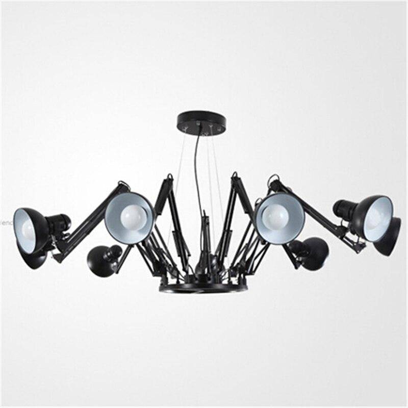 Lustre design LED en métal style industriel Spider - vue 5 sur 5