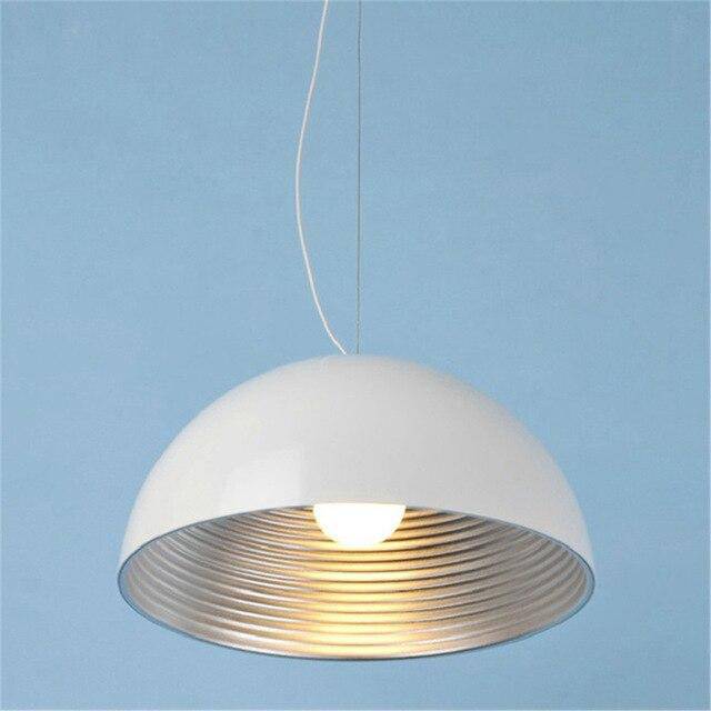 Suspension design LED avec abat-jour arrondi en métal style Island