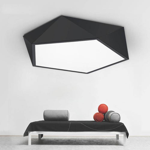 Geometric diamond-shaped LED ceiling light