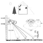 Spot extérieur solaire ajustable avec 14 LEDs Motion