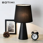 Lampe de chevet à LED moderne avec abat-jour (noir ou blanc)